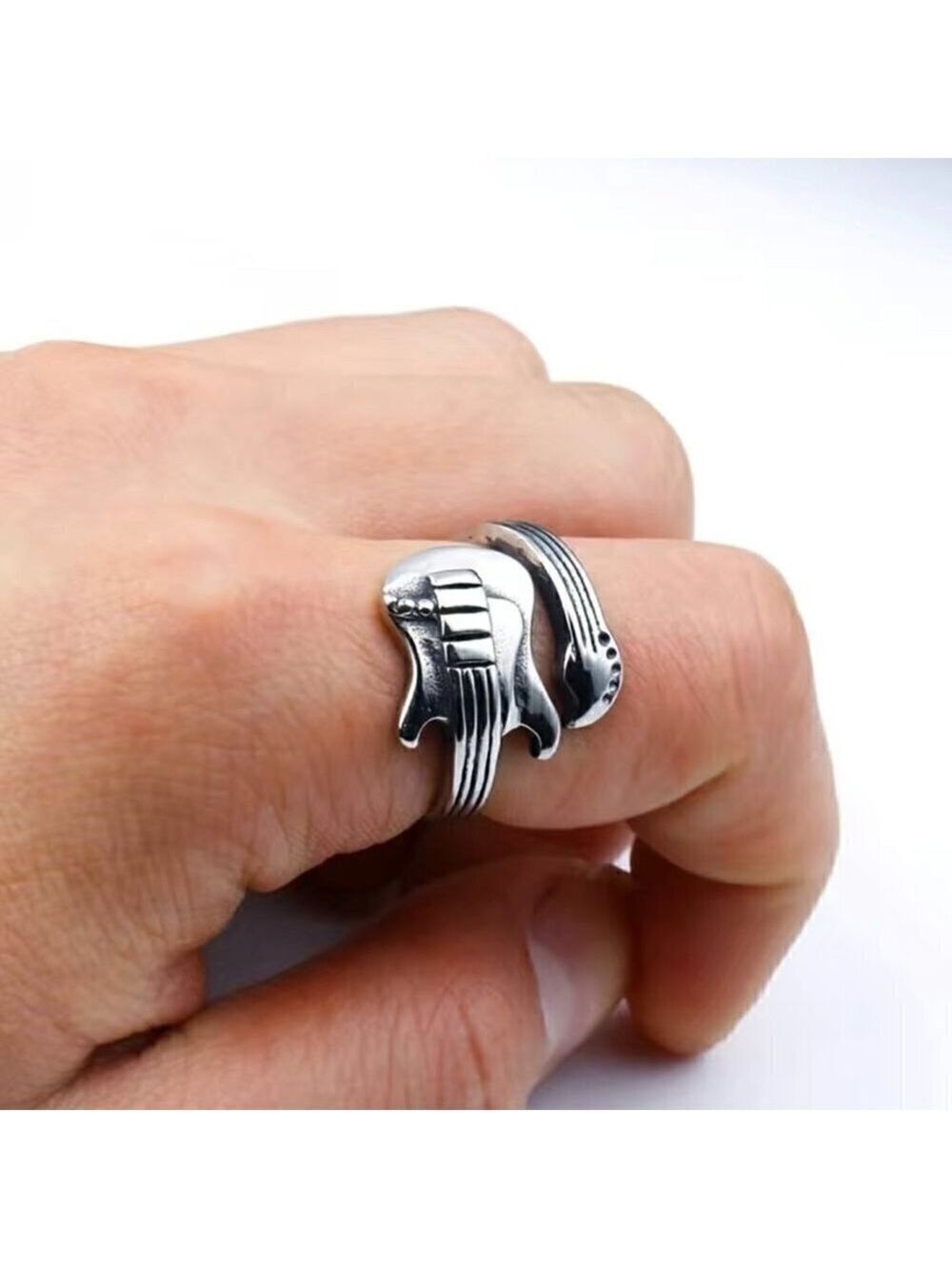 Boho Rocker Guitar Spoon Ring #769 - Picture 3 of 9